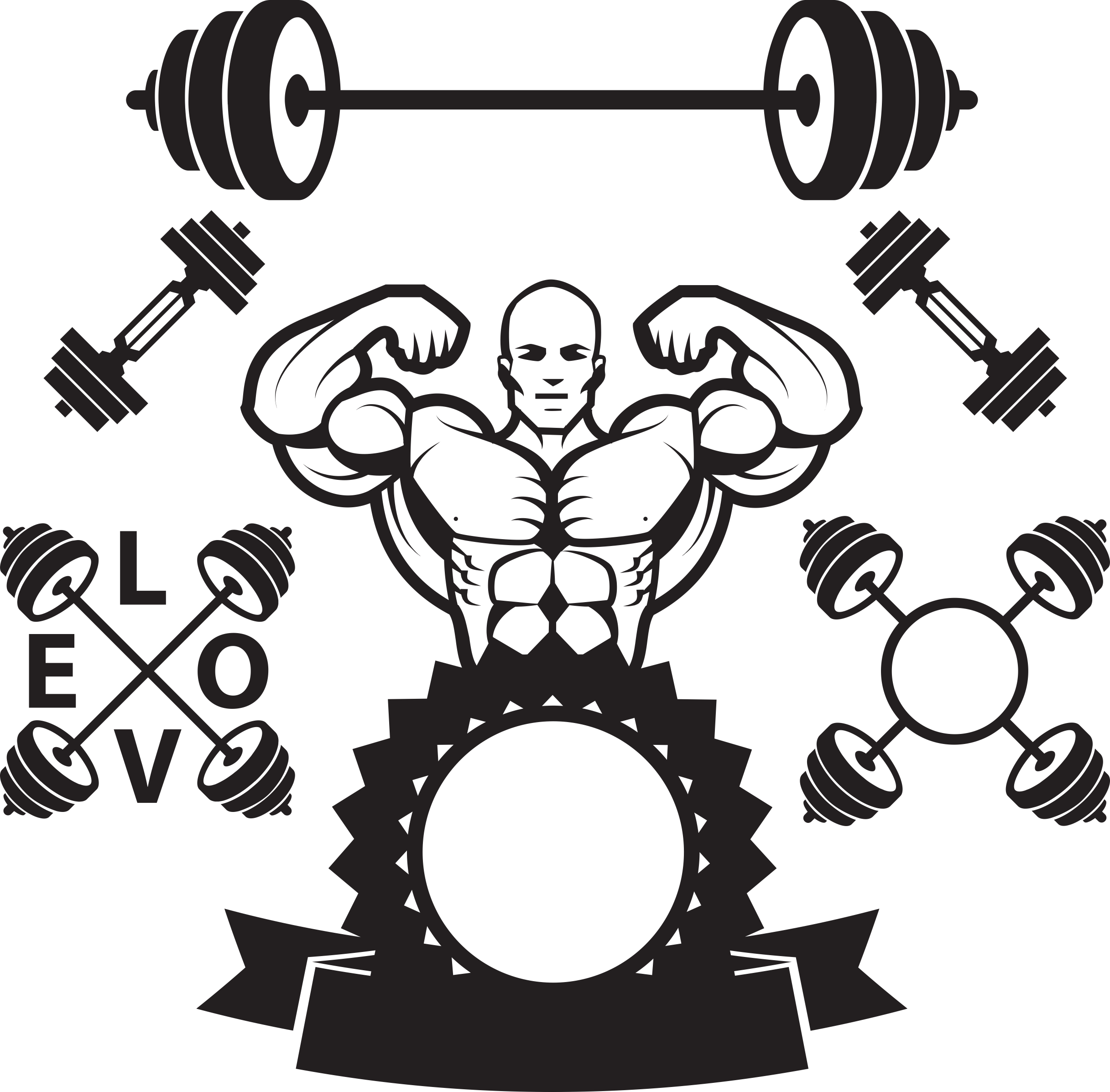 Bodybuilder 1 Laser Cut Svg File Free Vectors